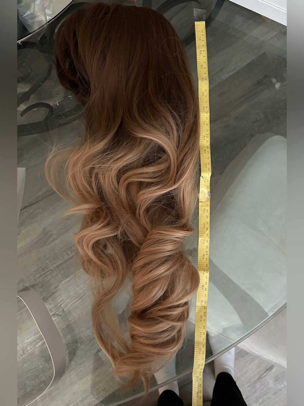 Wavy Copper Auburn Wig – Warm Ginger Brown – New Never Worn approx 22-24 in - Picture 7 of 7